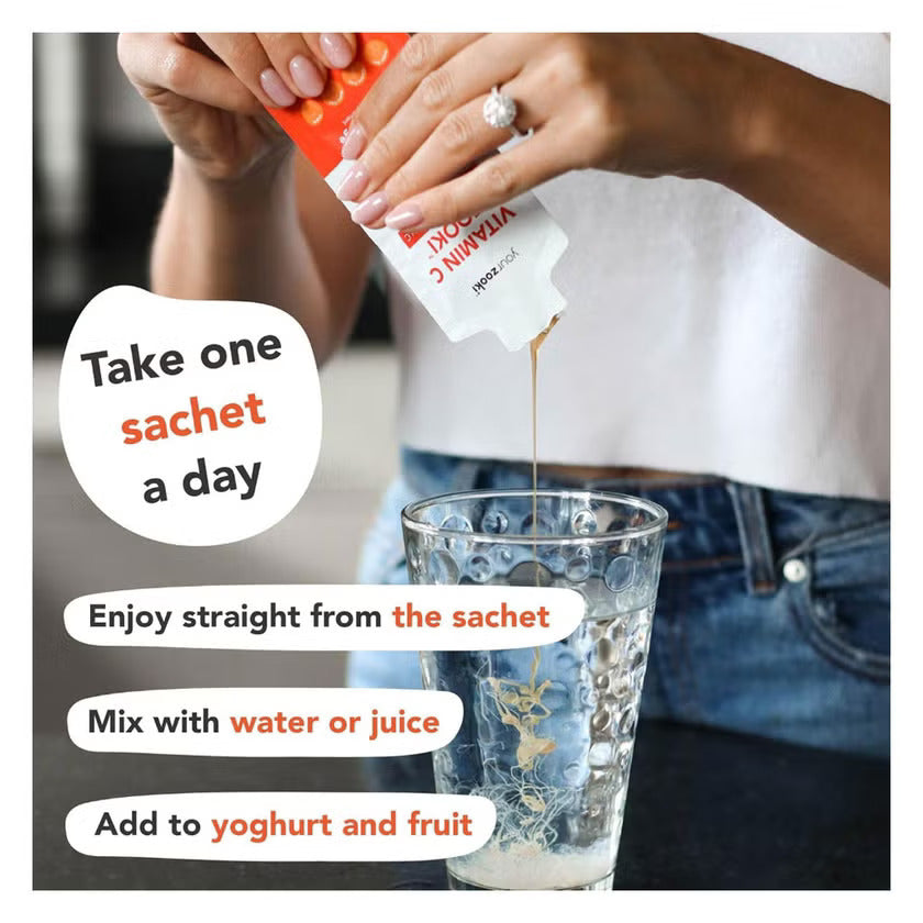 Zooki Liposomal Vitamin C 1000mg Orange Flavor Liquid Sachets 15ml, Pack of 14's