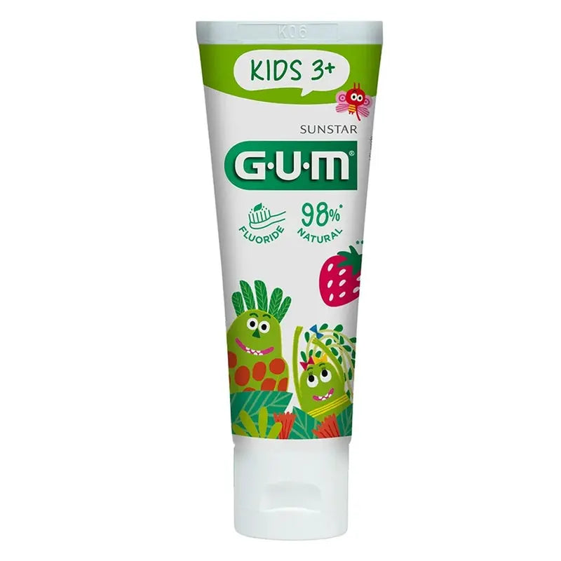 Sunstar Gum Kids 3+ Years Toothpaste, Strawberry Flavour 50ml Gum