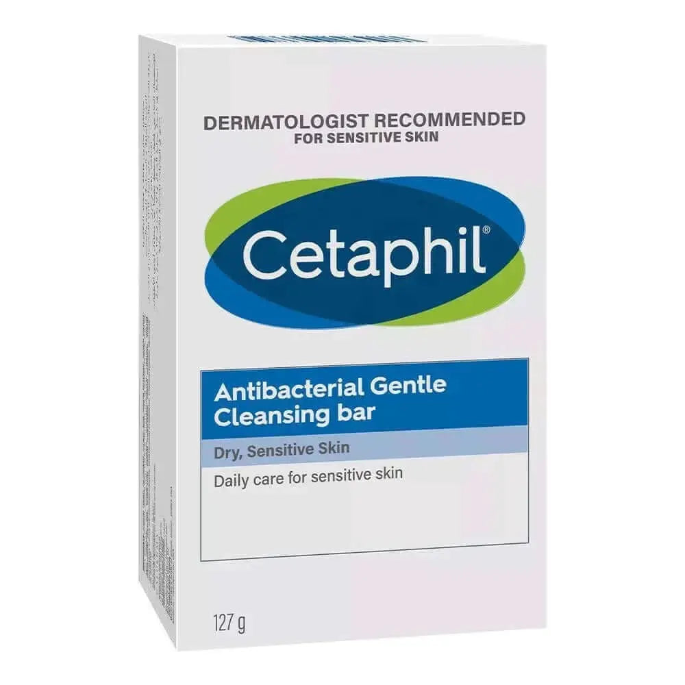 Cetaphil Antibacterial Gentle Cleansing Bar For Dry, Sensitive skin 127G - www.plcgcc.com