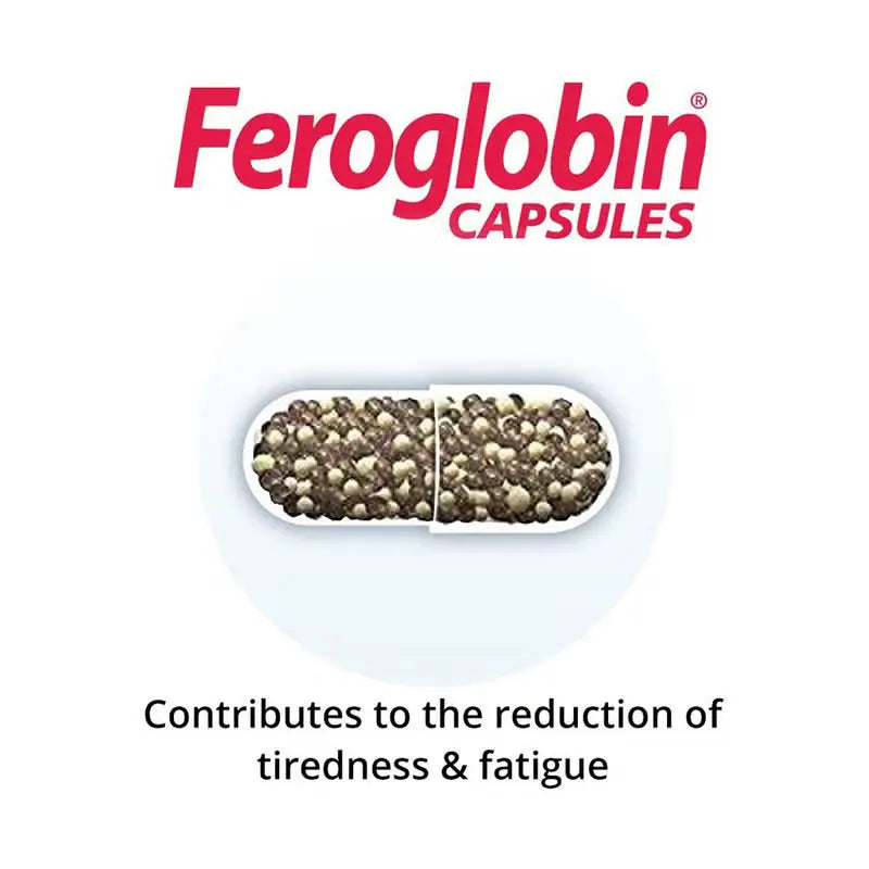 Vitabiotics Feroglobin B12 Capsules With Iron, Folic Acid & Vitamin B12 To Fight Fatigue, Pack of 30's vitabiotics