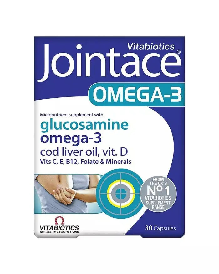 Vitabiotics Jointace Omega-3 Supplement With Glucosamine For Healthy Bone & Cartilage, Pack of 30's Vitabiotics
