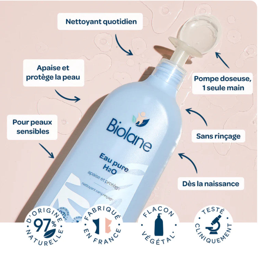 Biolane Pure H2O Cleanser Rinse Free 750ml