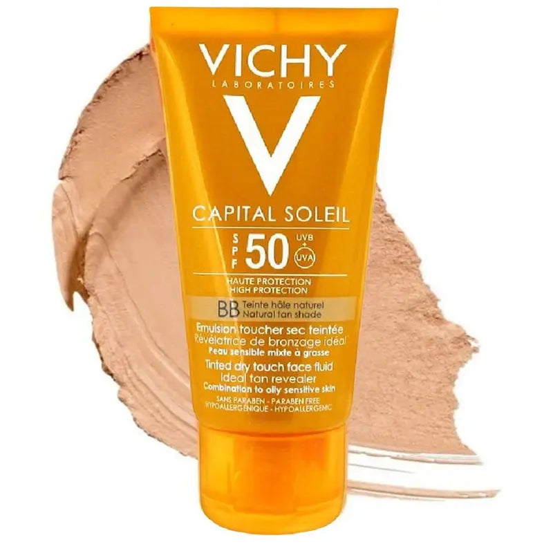 Vichy Capital Soleil BB Tinted SPF 50 Anti Shine Dry Touch Face Fluid Sunscreen 50ml Vichy