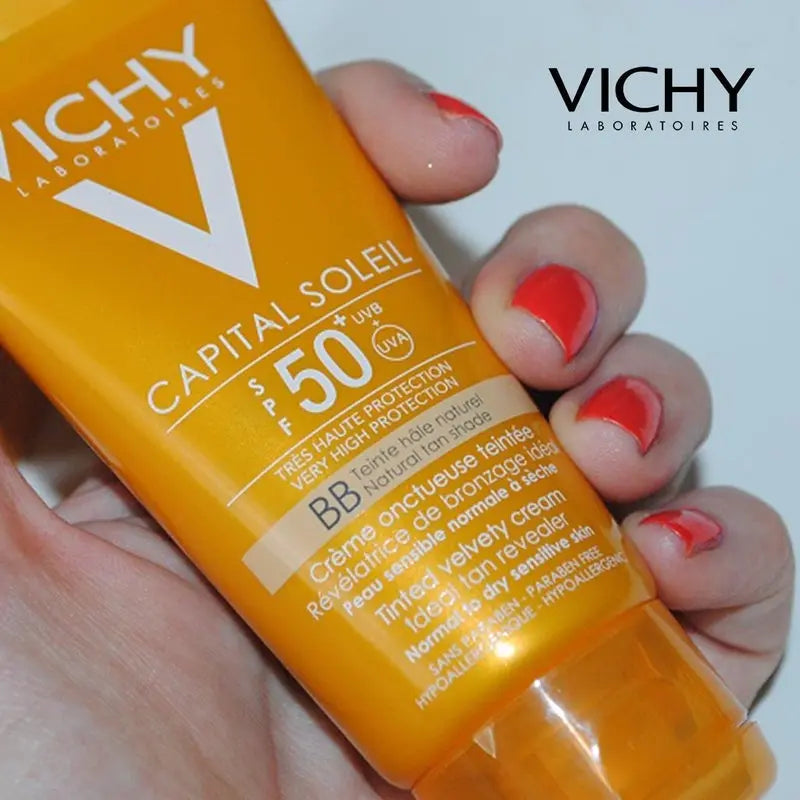 Vichy Capital Soleil BB Tinted SPF 50 Anti Shine Dry Touch Face Fluid Sunscreen 50ml Vichy