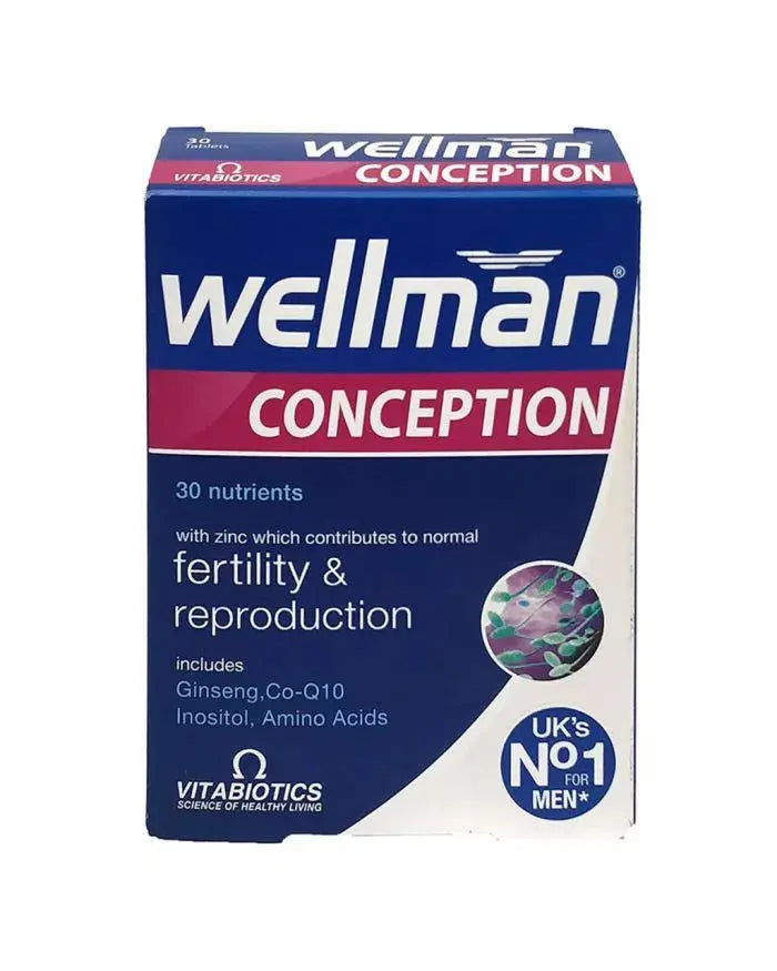 Vitabiotics Wellman Conception Tablets For Men's Fertility & Reproduction Support, Pack of 30's vitabiotics