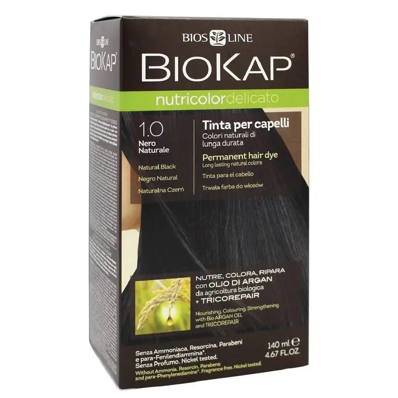 Biokap Nutricolor Delicato 1.0 Natural Black 140 mL Biokap