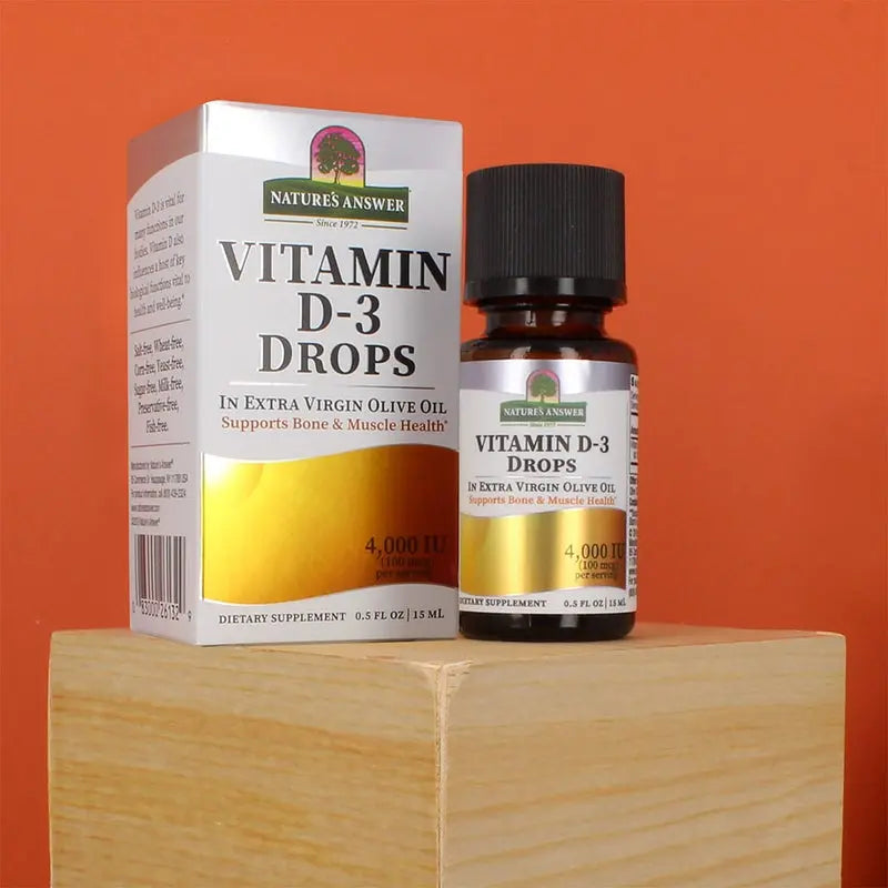 Nature's Answer Vitamin D3 4000IU Drops For Bone & Muscle Health, 15ml Nature's Answer