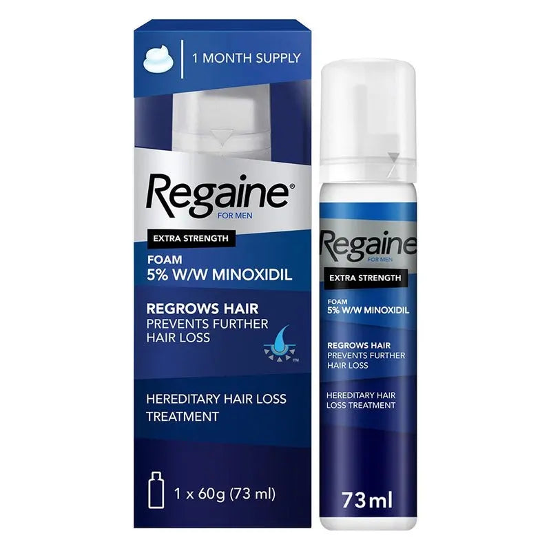 Regaine For Men 5% Extra Strength Topical Hair Regrowth Foam 73ml Regaine