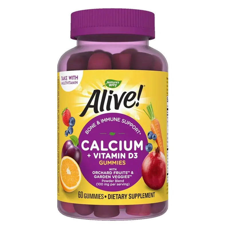 Alive Calcium + D3 Gummies 60's Alive