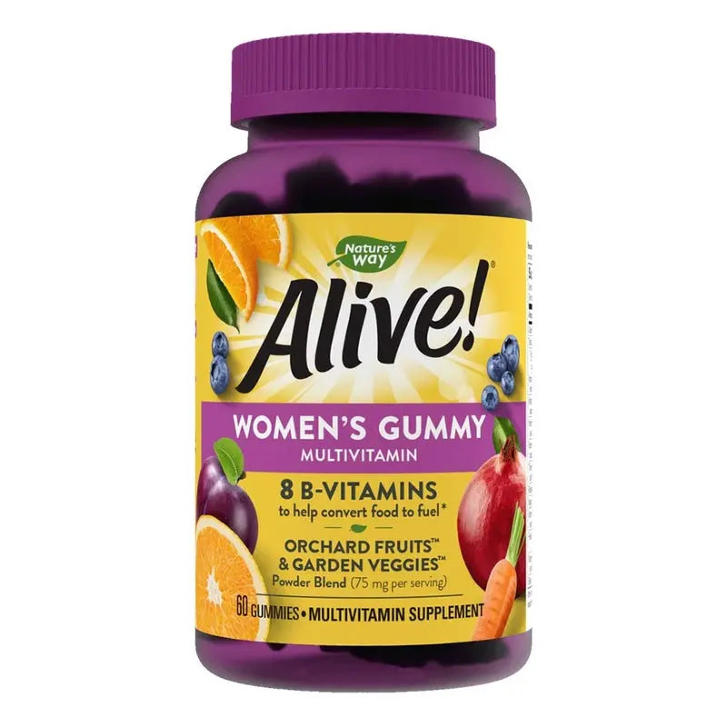 Alive Women's Multivitamin Gummies With Orchard Fruits & Garden Veggies, Pack of 60's Alive