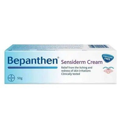 Bepanthen Sensiderm Cream, Cortisone Free, For Irritated, Itchy & Red Skin 50g Bepanthen