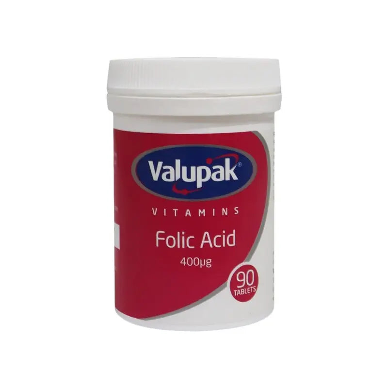Valupak Folic Acid 400 mcg Tablets 90's Valupak