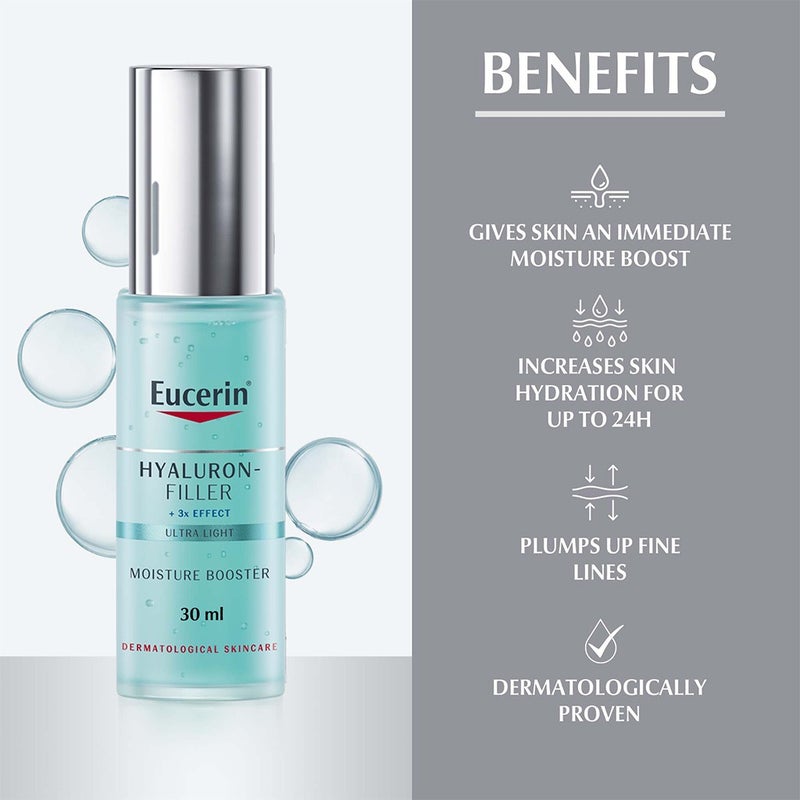 Eucerin Hyaluron-Filler 3x Effect Ultra-Light Hydrating Moisture Booster Gel 30ml