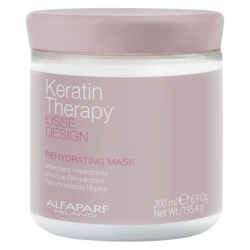 Alfaparf Keratin Therapy Lisse Design Hair Smoothing Rehydrating Hair Mask 200ml Alfaparf