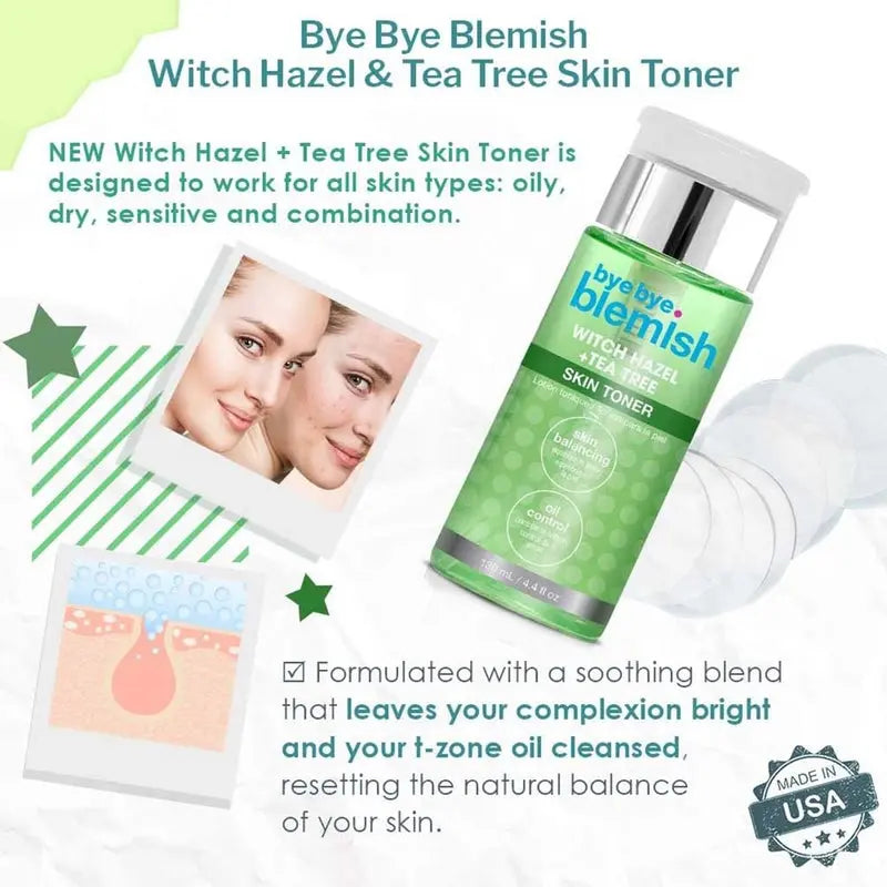 Bye Bye Blemish Witch Hazel + Tea Tree Skin Balancing Toner 130ml Bye Bye Blemish