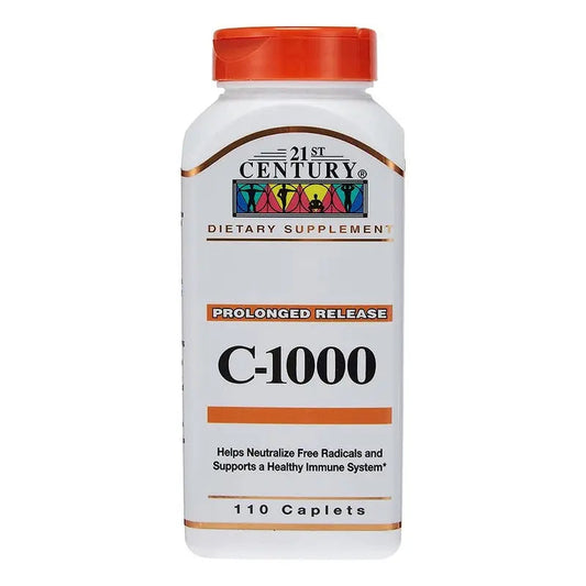 21st Century Vitamin C 1000mg Prolonged Release Tablets For Antioxidant & Immunity Support, Pack of 110's 21st Century