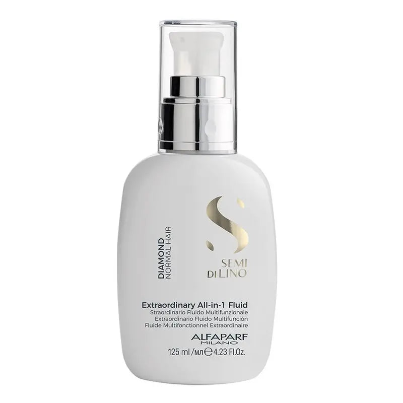 Alfaparf Milano Semi Di Lino Diamond Extraordinary All-In-One Leave-In Fluid With Thermal Protection For Normal Hair 125ml Alfaparf
