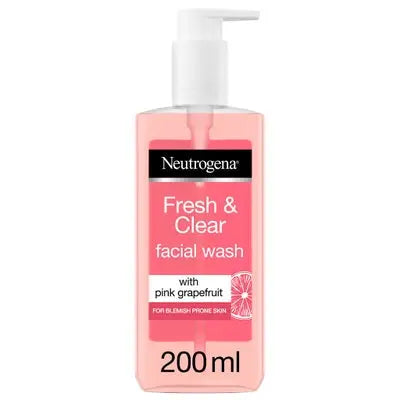Neutrogena Fresh And Clear Facial Wash With Pink Grapefruit 200ml Neutrogena
