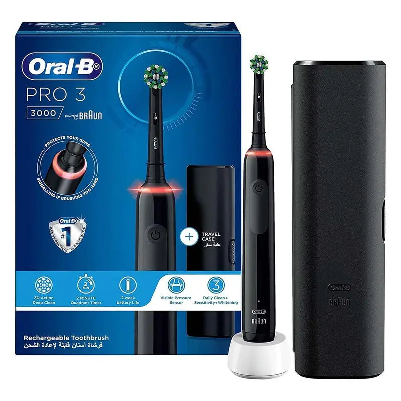 Braun Oral B Pro 3000 Rechargeable Toothbrush D505 Black Braun