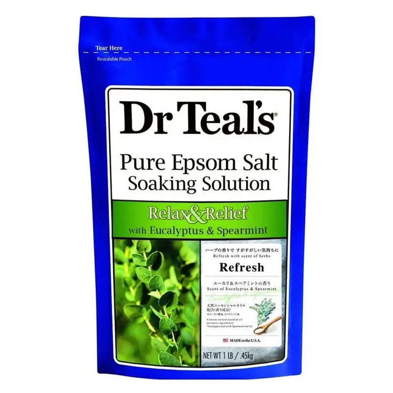 Dr Teal's Pure Epsom Salt Soaking Solution With Eucalyptus And Spearmint 450 g Dr Teal's