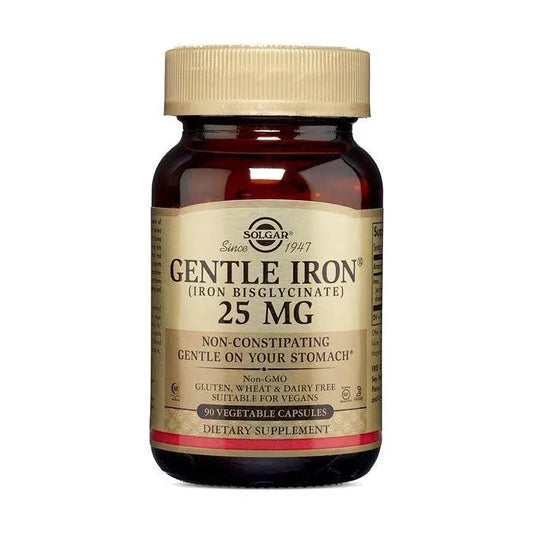 Solgar Gentle Iron 25mg Vegetable capsules 90's Solgar