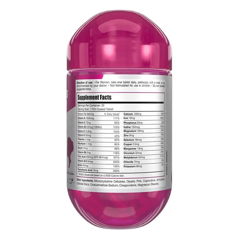 Eva Pharma Limitless Woman Max Multivitamins & Minerals Supplement Tablets, Pack of 30's Eva Pharma