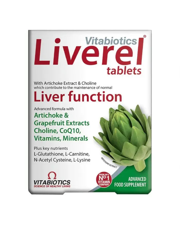 Vitabiotics Liverel Tablets With Vitamins, Minerals & Choline For Healthy Liver Function, Pack of 60's Vitabiotics