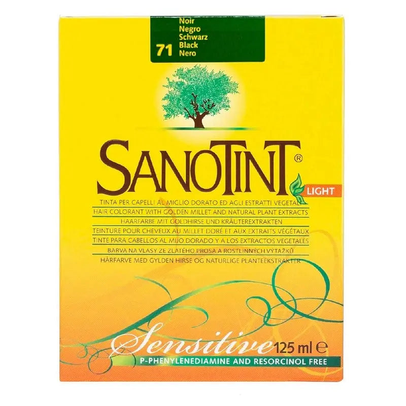 Sanotint Light Sensitive PPD Free Hair Color 71 Black 125ml Sanotint
