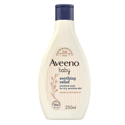 Aveeno Baby Soothing Relief Emollient Wash For Dry, Sensitive Skin 250ml Aveeno