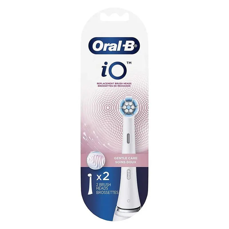 Braun Oral B iO Gentle Care Replacement Brush Heads White, Pack of 2's Braun