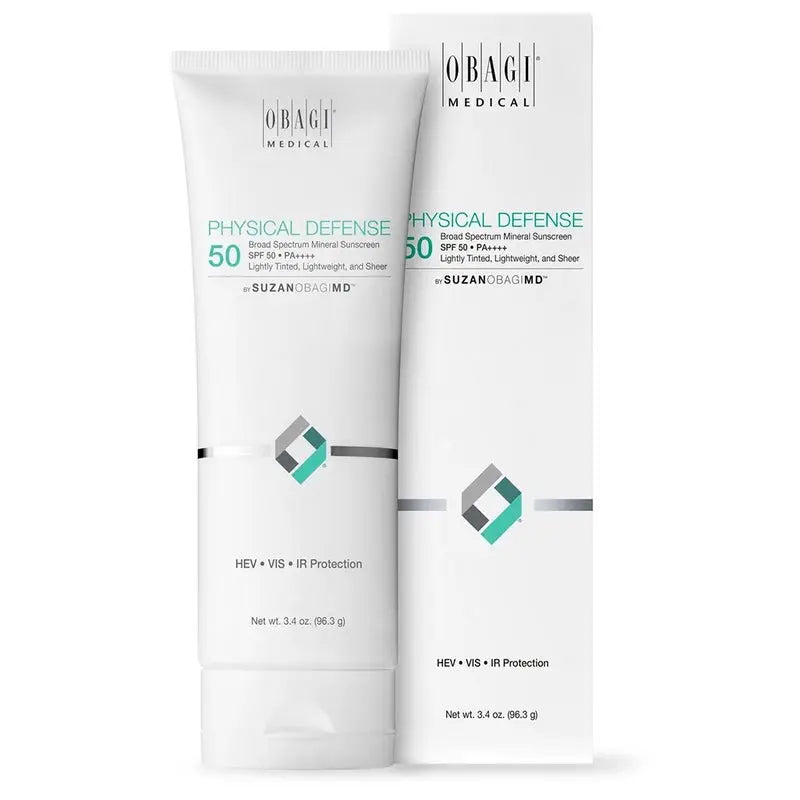 Obagi Medical Physical Defense SPF50 PA++++ Broad Spectrum Mineral Sunscreen Cream Tinted 96.3g Obagi