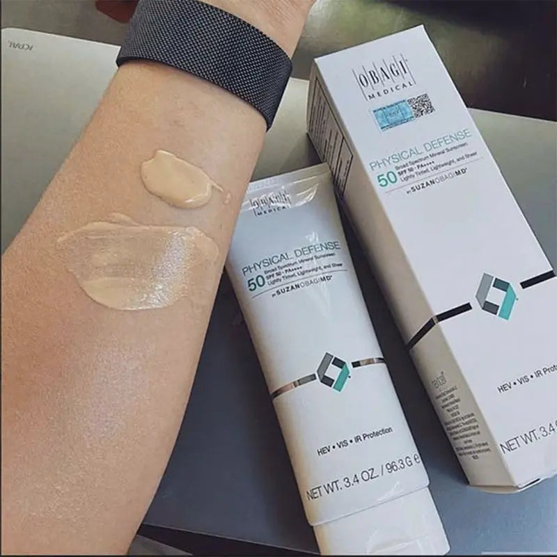 Obagi Medical Physical Defense SPF50 PA++++ Broad Spectrum Mineral Sunscreen Cream Tinted 96.3g Obagi