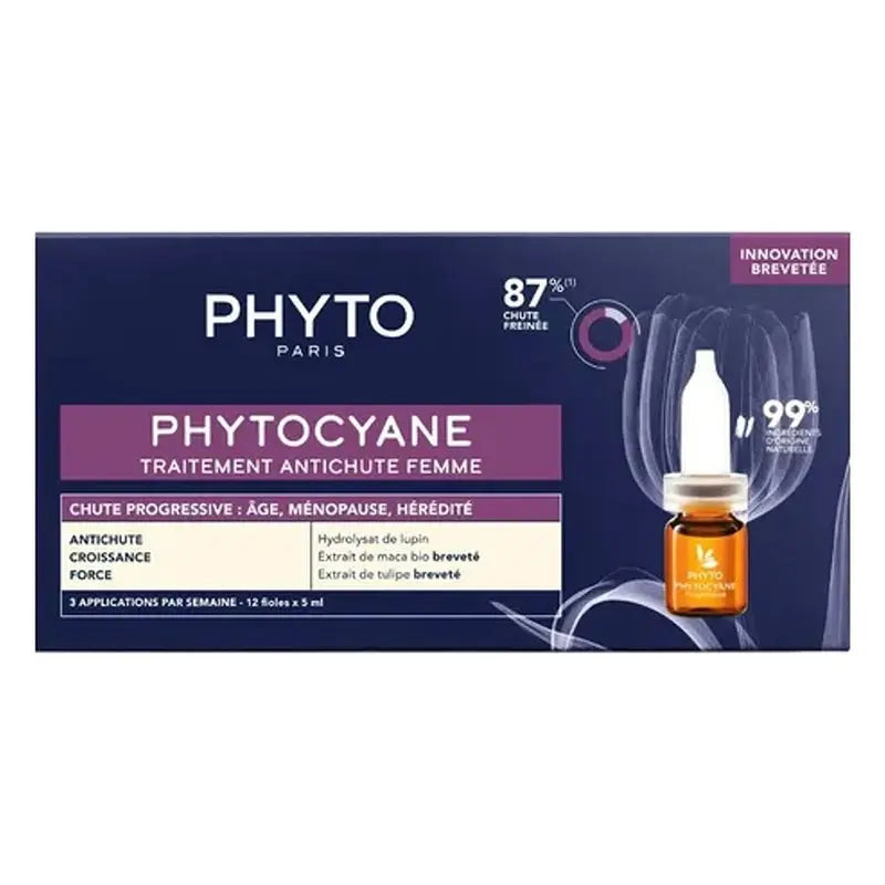 Phyto Phytocyane Densifying Hair Serum For Progressive Hair Loss Treatment In Women 5ml x 12 Vials Phyto