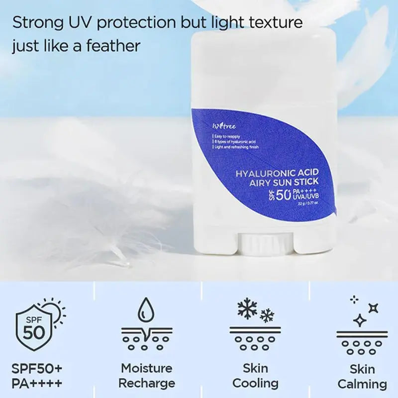 Isntree Hyaluronic Acid Airy Sunscreen Stick With SPF 50+ & PA++++ 22g Isntree