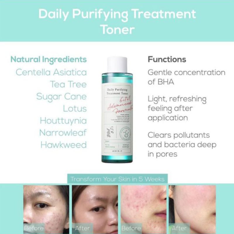 Axis-Y Daily Purifying Treatment Exfoliate + Soothe Facial Toner 200ml Axis-Y