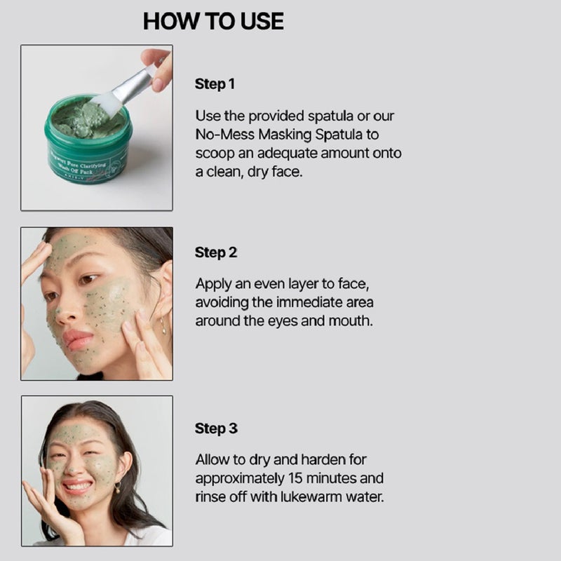 Axis-Y Mugwort Pore Clarifying Relax & Care Wash Off Face Pack 100ml Axis-Y