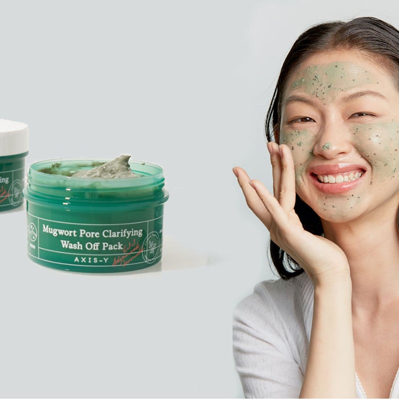 Axis-Y Mugwort Pore Clarifying Relax & Care Wash Off Face Pack 100ml Axis-Y