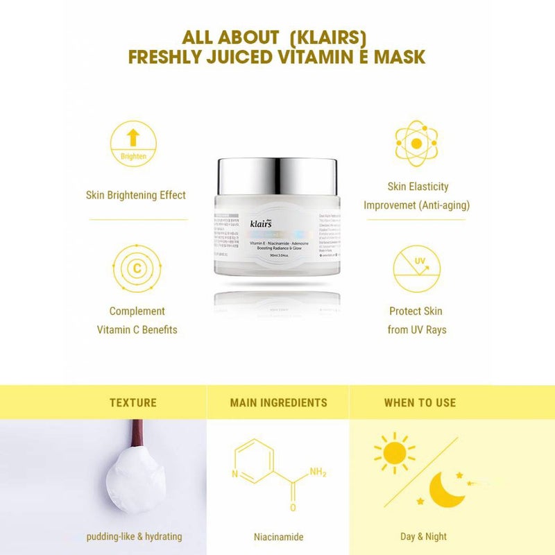 Dear Klairs Freshly Juiced Vitamin E Radiance Booster Face Mask 90ml Dear Klairs