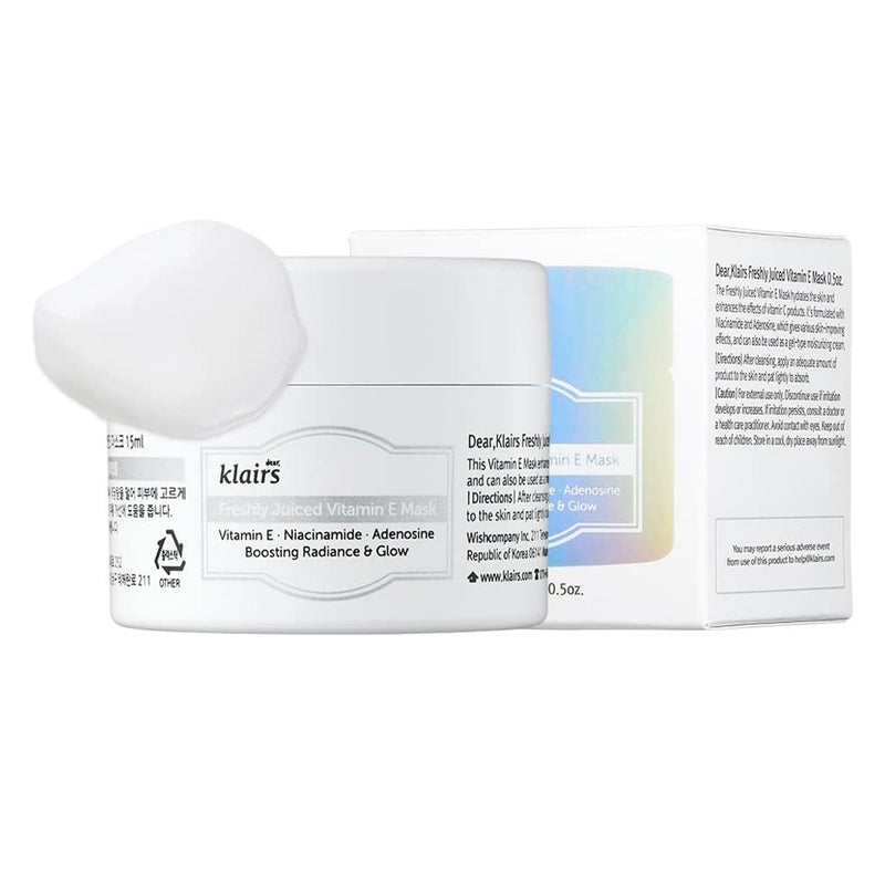 Dear Klairs Freshly Juiced Vitamin E Radiance Booster Face Mask 15ml Dear Klairs