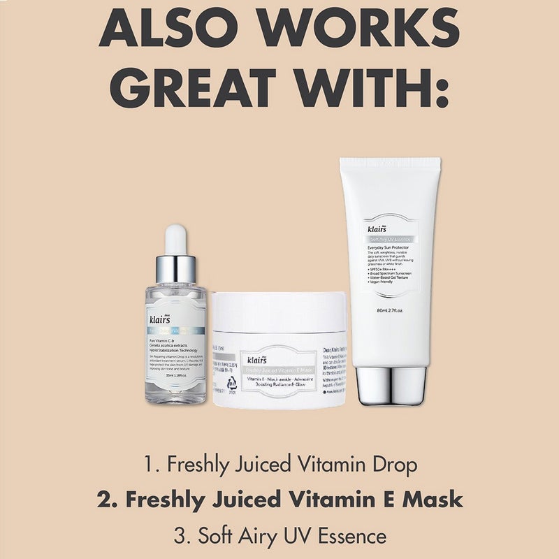 Dear Klairs Freshly Juiced Vitamin E Radiance Booster Face Mask 15ml Dear Klairs