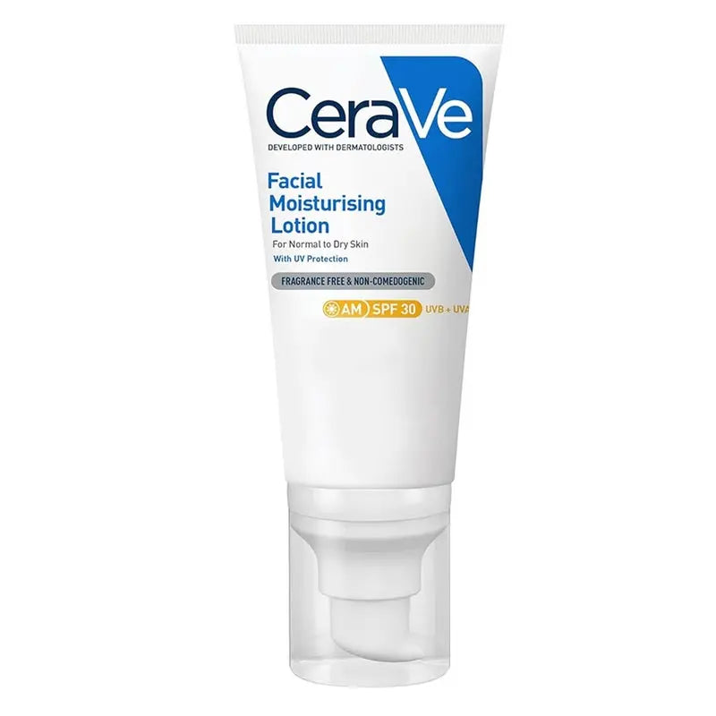 CeraVe AM Facial Moisturizing Lotion With UV Protection SPF30 For Normal To Dry Skin, Fragrance Free 52ml CeraVe