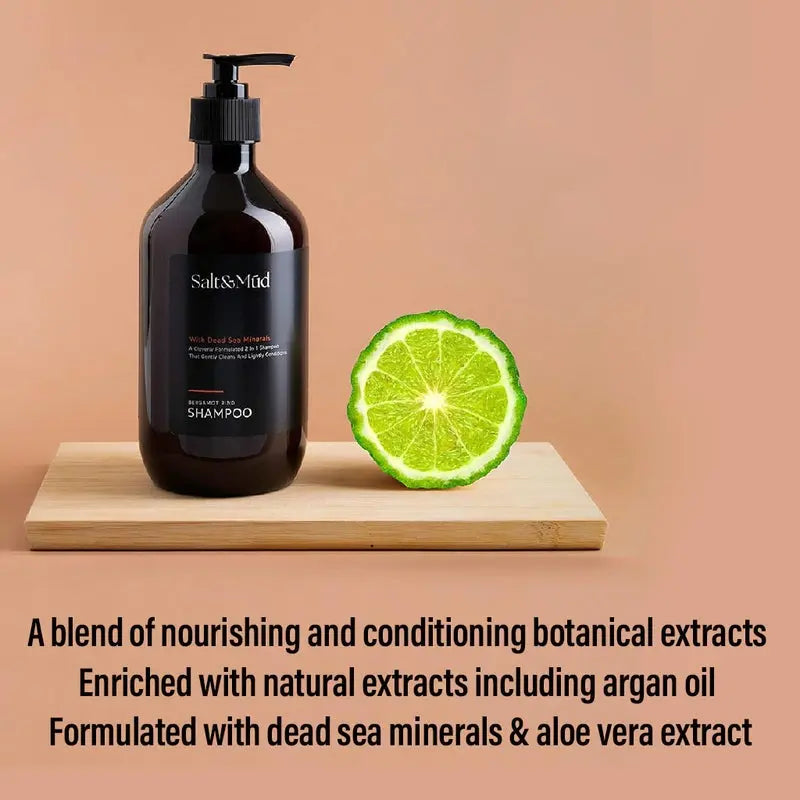 Salt And Mud Hair Shampoo With Dead Sea Minerals & Bergamot Rind 500ml Salt And Mud