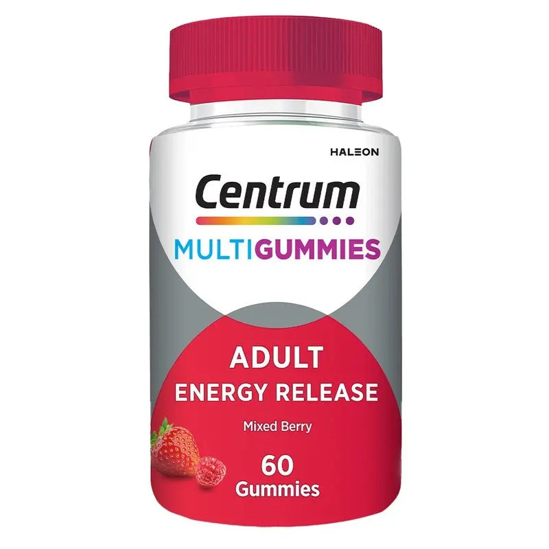 Centrum Adult MultiGummies For Energy Release, Mixed Berry Flavor, Pack of 60's Centrum
