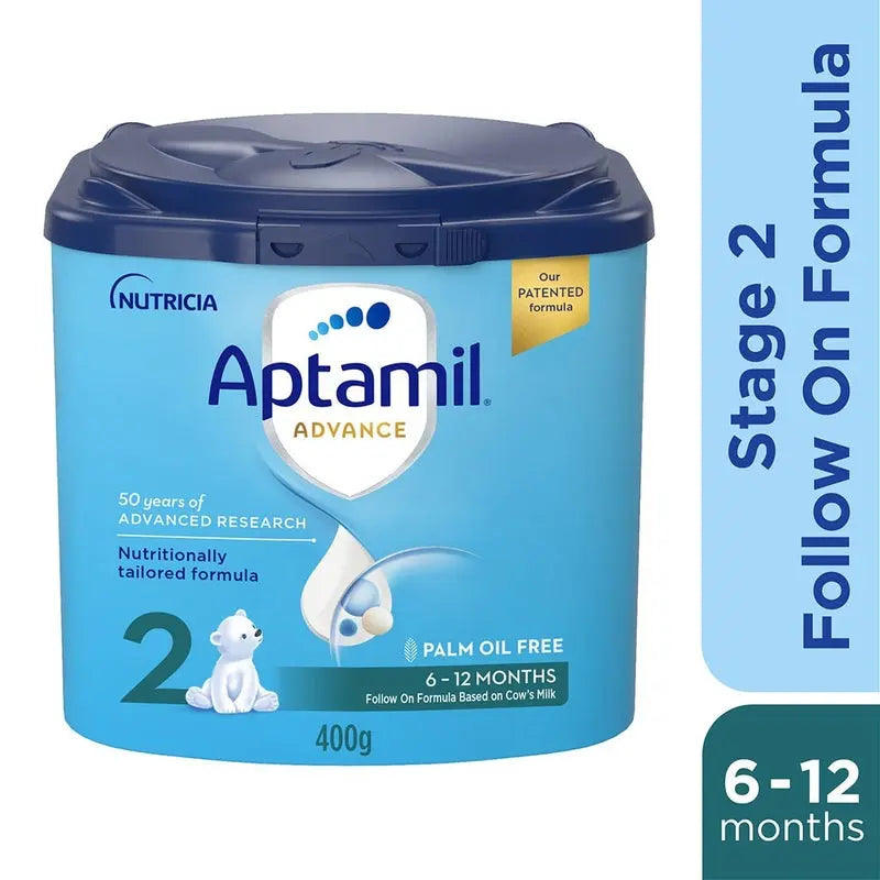 Aptamil Advance Stage 2 Palm Oil Free Infant Milk Formula For 6 To 12 Months 400g Aptamil