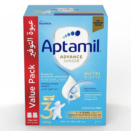 Aptamil Advance Junior Stage 3 Palm Oil Free Toddlers Milk Formula For 1 To 3 Years 1200g Aptamil