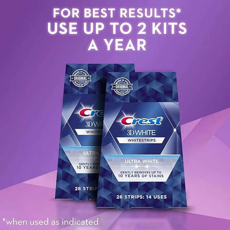 Crest 3D Ultra White Dental Whitening strips, Pack of 28's myaster