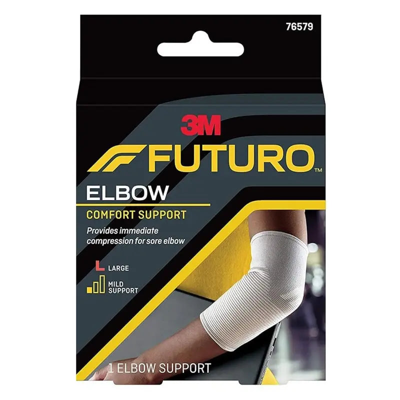 Futuro Elbow Support For Left/Right Elbow, Mild Support, Large, Grey Color, Pack of 1’s, Pack of 1’s Futuro