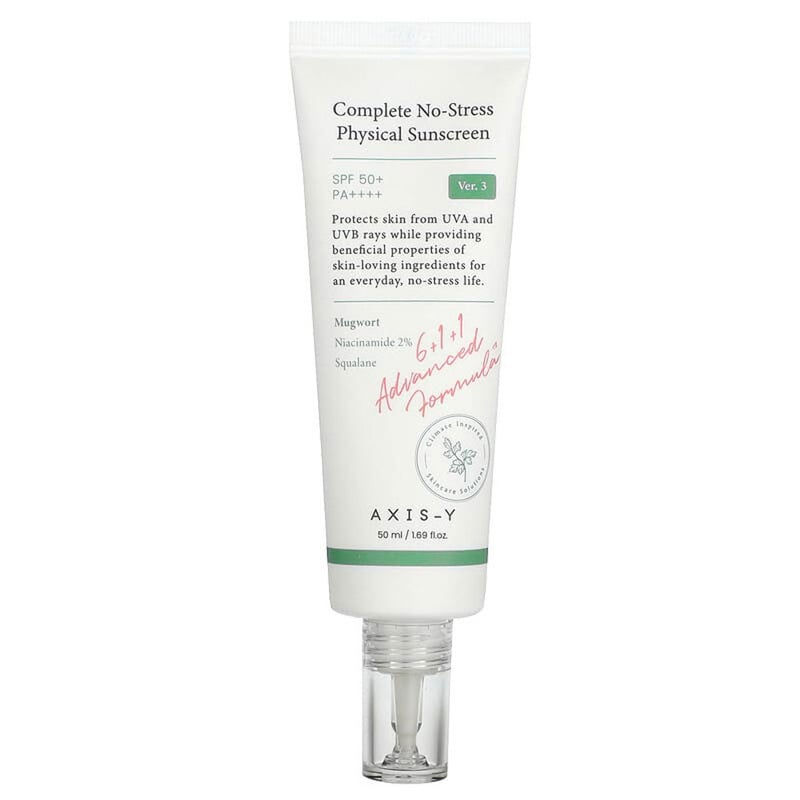 Axis-Y Complete No Stress SPF50+ PA++++ Physical Sunscreen 50ml Axis-Y