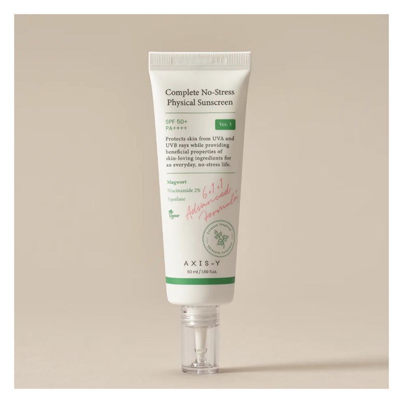 Axis-Y Complete No Stress SPF50+ PA++++ Physical Sunscreen 50ml Axis-Y