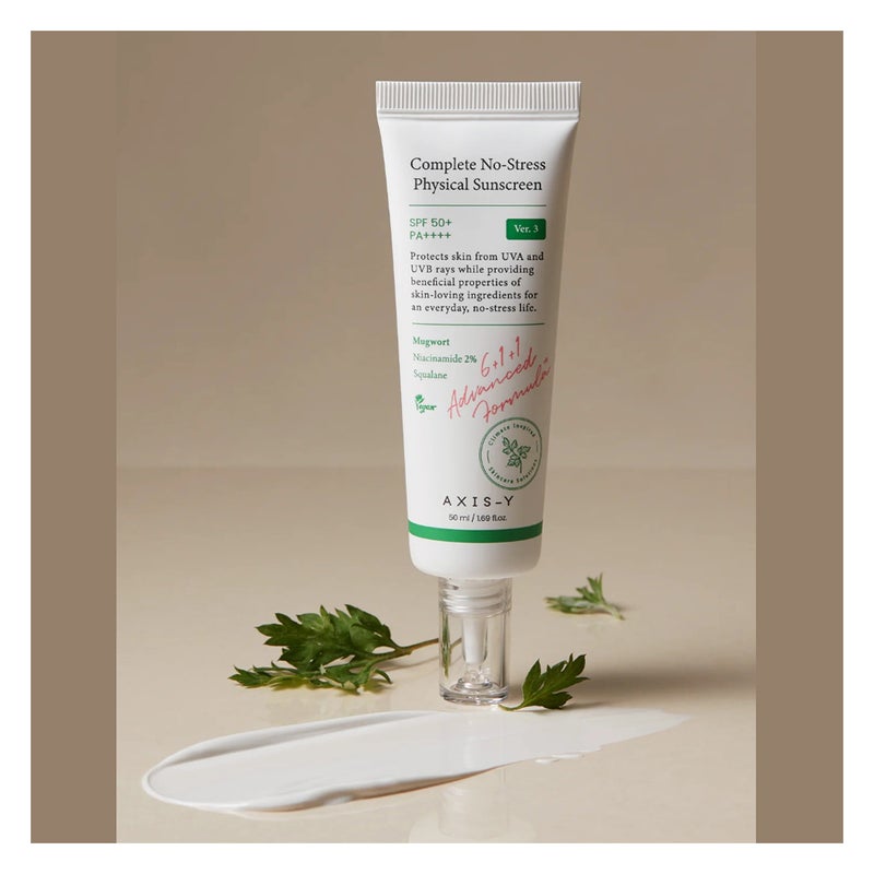 Axis-Y Complete No Stress SPF50+ PA++++ Physical Sunscreen 50ml Axis-Y
